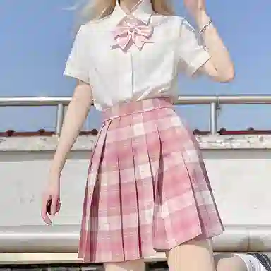 东鲸岁时记 纯色制服短袖衬衫 女款 白色