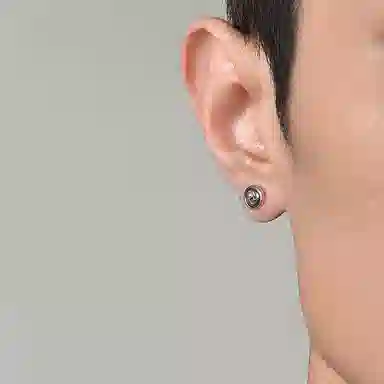 IDEAGEMER Silver Skull Earrings