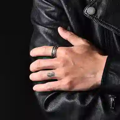 IDEAGEMER Vintage Feather Ring