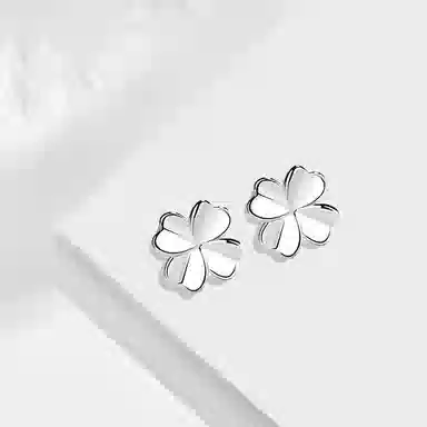 GIFU S999 Silver Clover Earrings