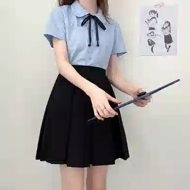 东鲸岁时记 兰柯一梦单排扣翻领短袖衬衫 女款