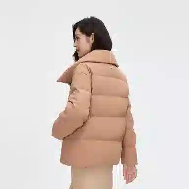 波司登 纯色翻领拉链羽绒服外套 女款 