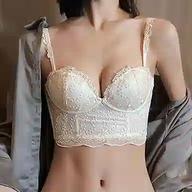 内在密码 纯色蕾丝小胸聚拢防下垂收副乳胸罩无钢圈文胸