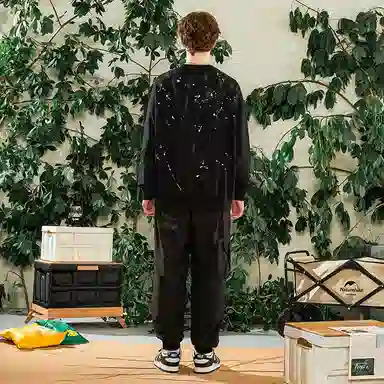 LAMLICKA Logo Print Sweatshirt Black