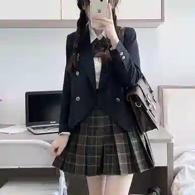 东鲸岁时记 纯色双排扣长袖西装外套 女款