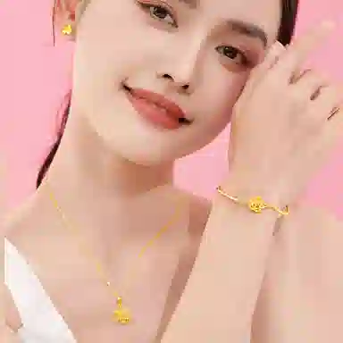 老庙 冰雪大雪花小众设计精致轻奢挂坠 足金 按克计价 黄金吊坠 女款