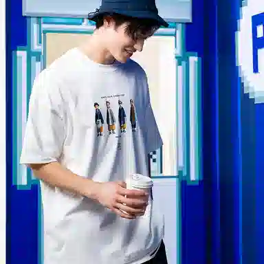 nautica white sail x POPBOY SS23 Logo T