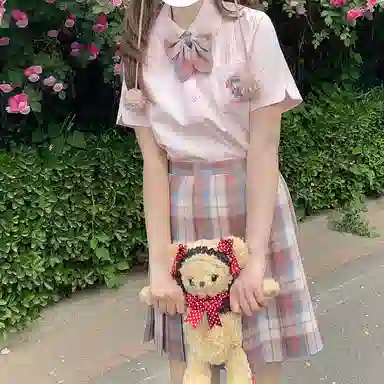 东鲸岁时记 格子制服百褶半身裙 女款