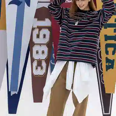 Nautica Striped Long Sleeve Tee