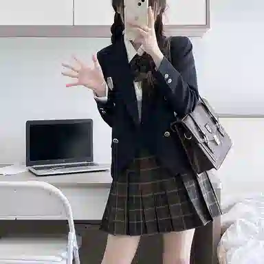 东鲸岁时记 纯色双排扣长袖西装外套 女款