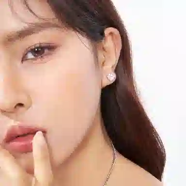 CAROMAY Butterfly Heart Earrings Silver