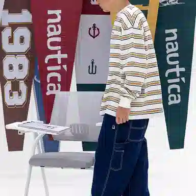 Nautica Striped Long Sleeve Tee