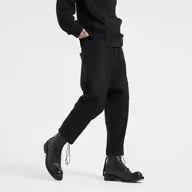 Huànxiàngzhě Black Straight-Leg Pants
