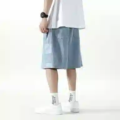 FIDO DIDO Retro Checkered Denim Shorts