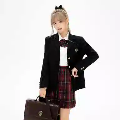 东鲸岁时记 纯色长袖西装外套制服套装 女款