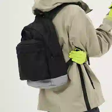 MYEDITION Vintage Colorblock Backpack Green