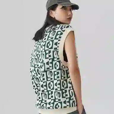 Vision Street Wear Logo Knit Vest Green