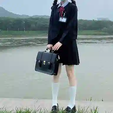 东鲸岁时记 纯色无领西装外套吊带连衣裙制服套装 女款