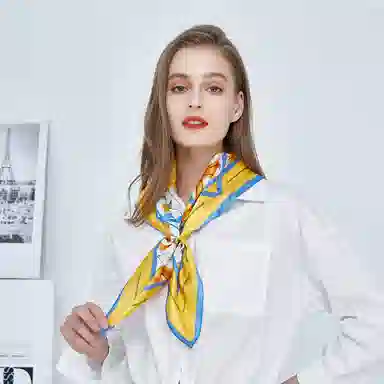 桑蚕丝丝巾送礼袋春夏贵气搭配品牌真丝方巾送礼蚕丝丝巾  女款