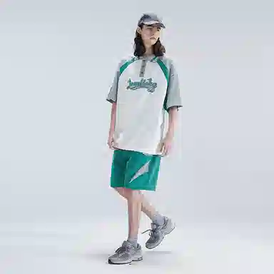 LAMLICKA Retro Sports Polo Set White