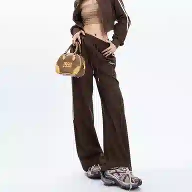 APEA Drawstring Straight Casual Pants Women