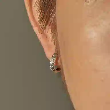 IDEAGEMER 925 Silver Hoop Earring