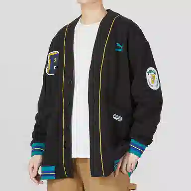 PUMA Team Badge V-neck Jacket Tr Logo