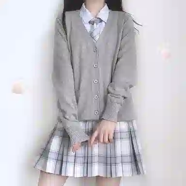 东鲸岁时记 格纹百褶高腰半身裙 女款