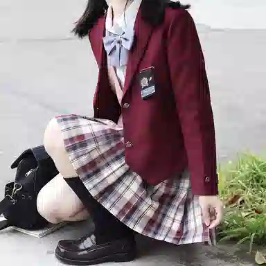 东鲸岁时记 高腰格子百褶半身裙 女款