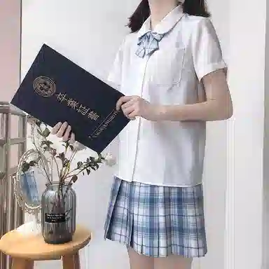 东鲸岁时记 兰柯一梦单排扣翻领短袖衬衫 女款