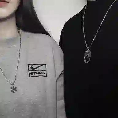 若觅 拼图 钛钢 项链 男女同款情侣款