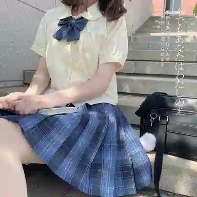 东鲸岁时记  格纹学院风短款百褶半身制服裙装 水梨町