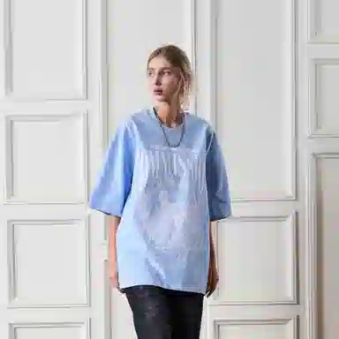 HARSH AND CRUEL Retro Letter Print Loose T-Shirt