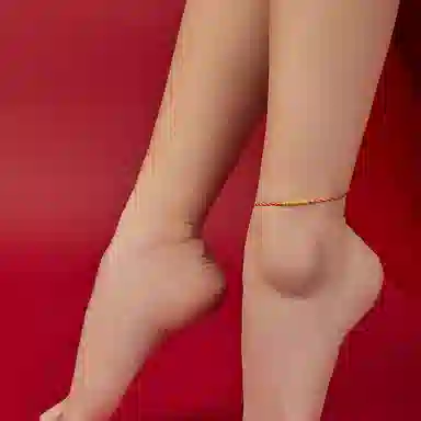 周六福 简约小金珠 黄金 一口价 脚链 女款