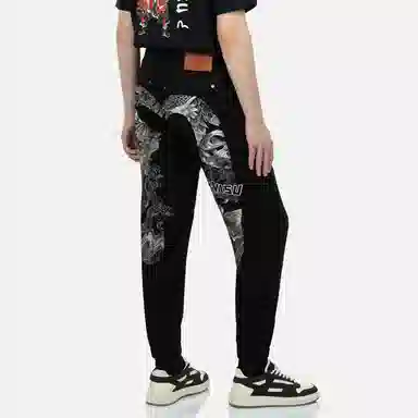 EVISU SS23 Denim Jeans Black