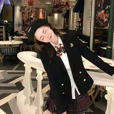 东鲸岁时记 带徽章双排扣西装 女款