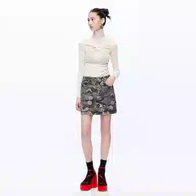 UOOYAA x Fun Panda Skirt Grey