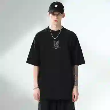 BJHG Gradient Reflective Butterfly T-Shirt