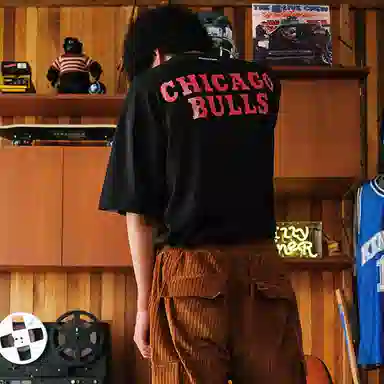 STARTER x NBA Chicago Bulls Black Tee