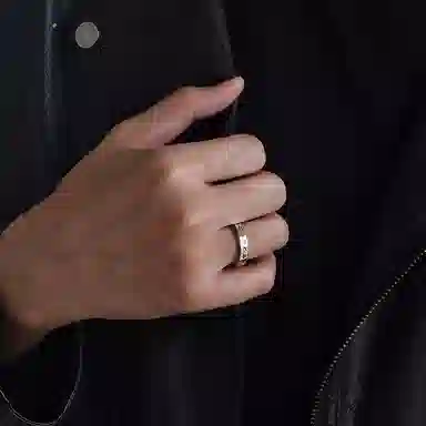 IDEAGEMER Star Ring 925 Silver Adjustable