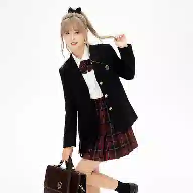 东鲸岁时记 纯色长袖西装外套制服套装 女款