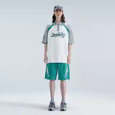 LAMLICKA Retro Sports Polo Set White