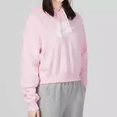 Nike Club Fleece Crop Hoodie Pink