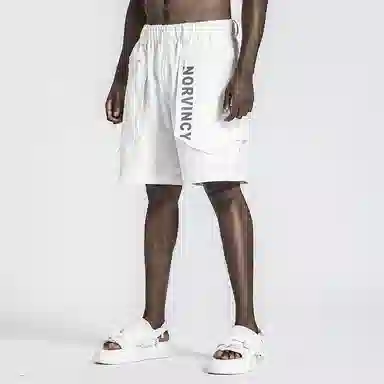 NORVINCY Printed Logo Cargo Shorts