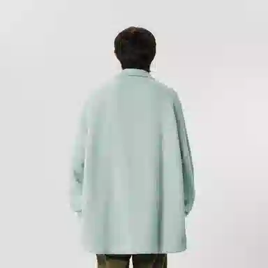 速写 纯色针织宽松衬衫式夹克外套 男女同款
