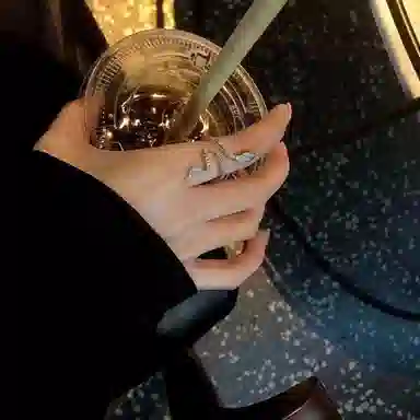 指尖瑰宝 设计感冷淡风 蛇形轻奢微镶满钻 生肖蛇满钻 戒指 女款