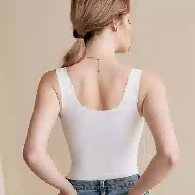 内在密码 纯色带胸垫一体内衣聚拢薄款外穿吊带背心 女款