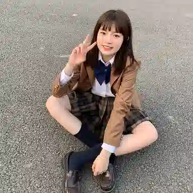 东鲸岁时记 纯色单排扣长袖外套格纹短款半身裙制服套装 女款