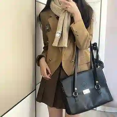 东鲸岁时记 纯色双排扣长袖西装外套 女款