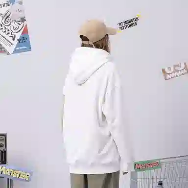 bt Colorblock Letter Print Hoodie